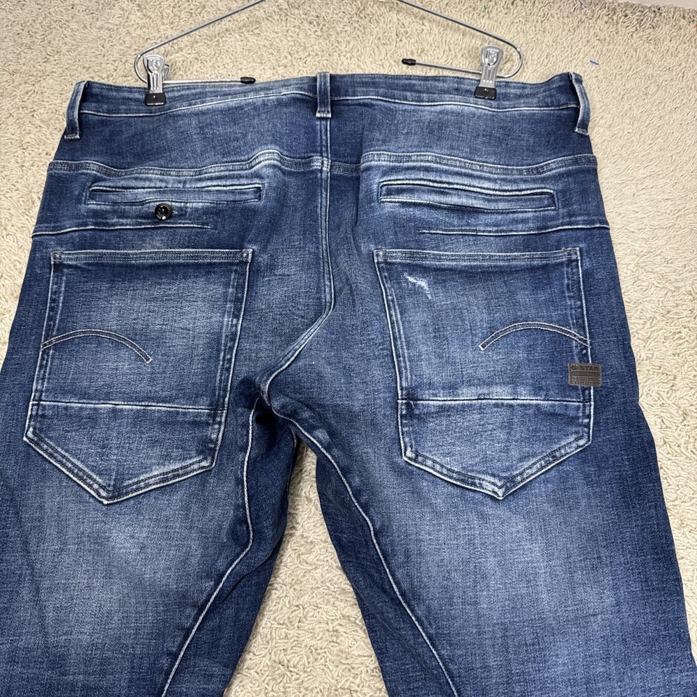 G-Star Raw D Staq 3D Slim Jeans Men's 38x34 Distressed Denim Streetwear Hip-Hop - Picture 11 of 16